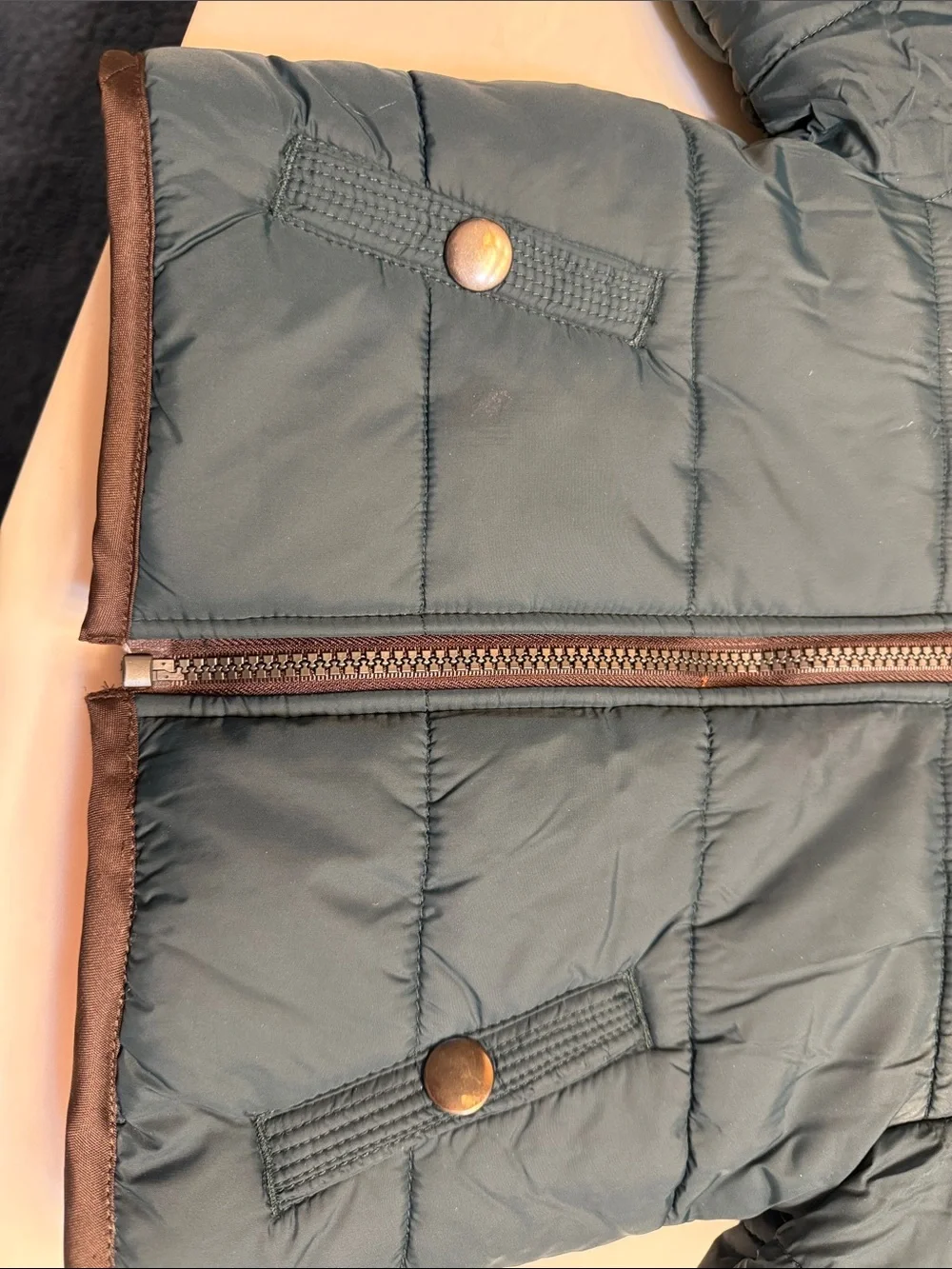 Carter's Teal Kids Puffer Jacket with Hood and Rescue Patch